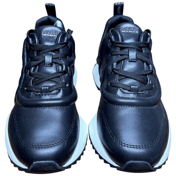 DKNY Nix Women's 7.5 Black Lace Up Sneaker Everyday Lifestyle Shoes - Picture 6 of 13